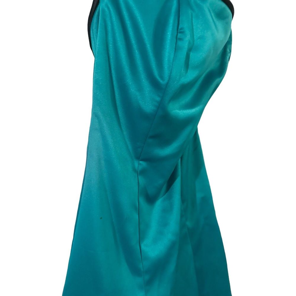 Jessica McClintock Gunne Sax Women Size 3/4 Strapless Gown Prom Dress Teal Blue - Picture 11 of 16